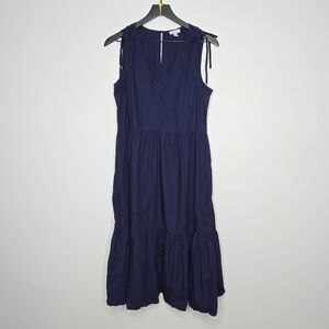 Susina Cotton Vneck Flounce Ruffle Dress Size Small